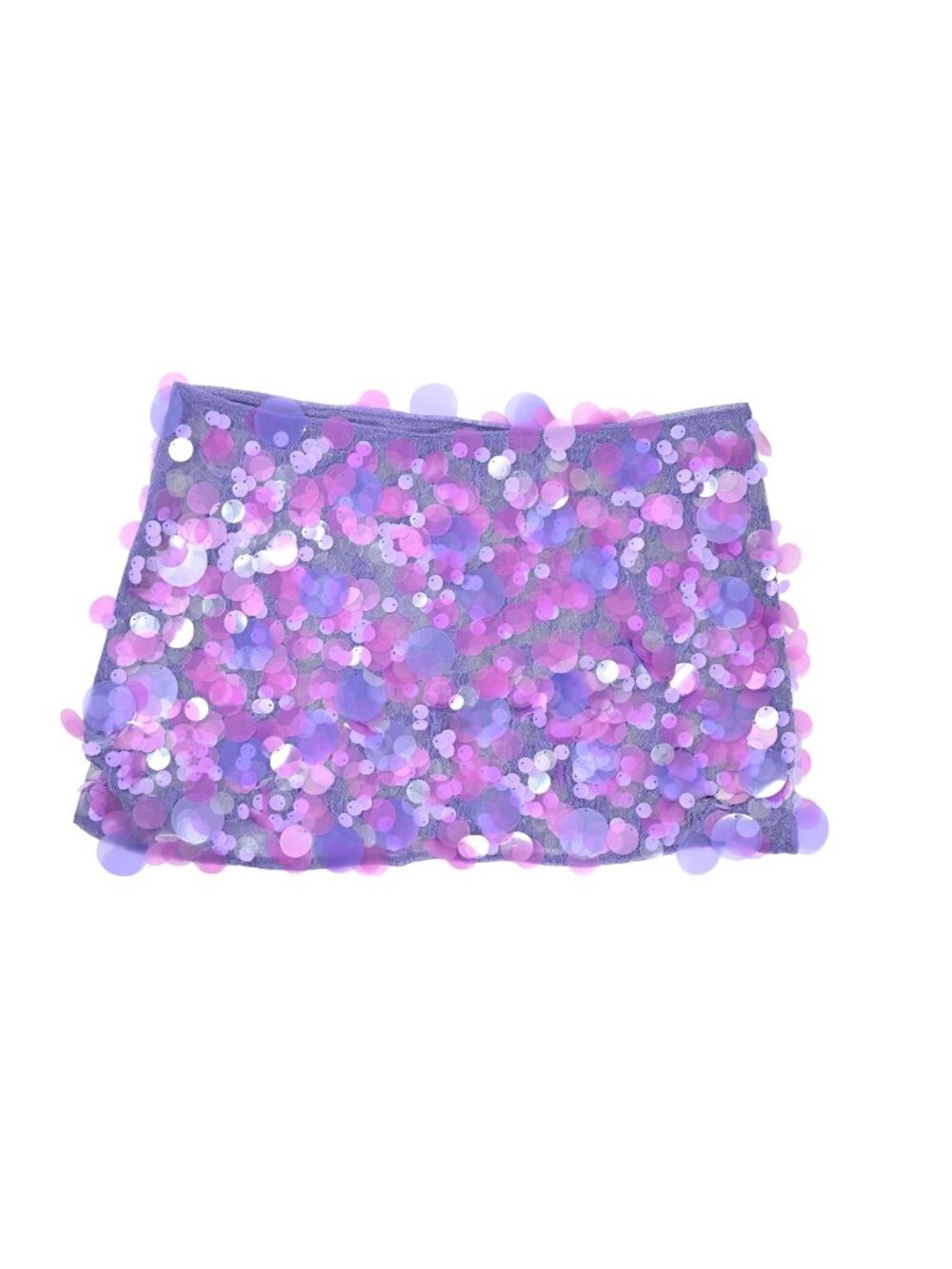 Naked Wardrobe Sequin Micro Mini Skirt in Deep Lavender